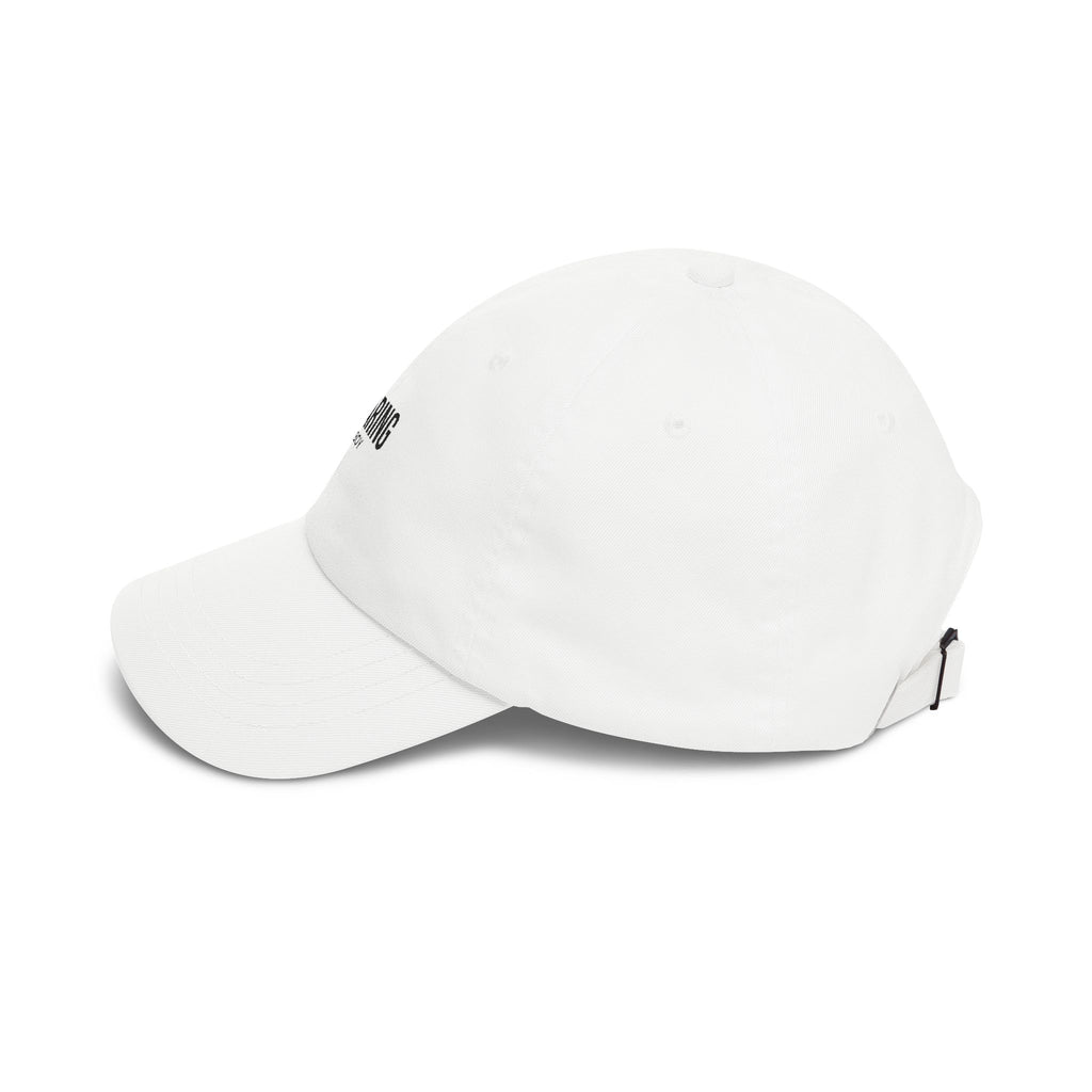Roaring Boy Embroidered Dad Cap – Minimal White Baseball Hat