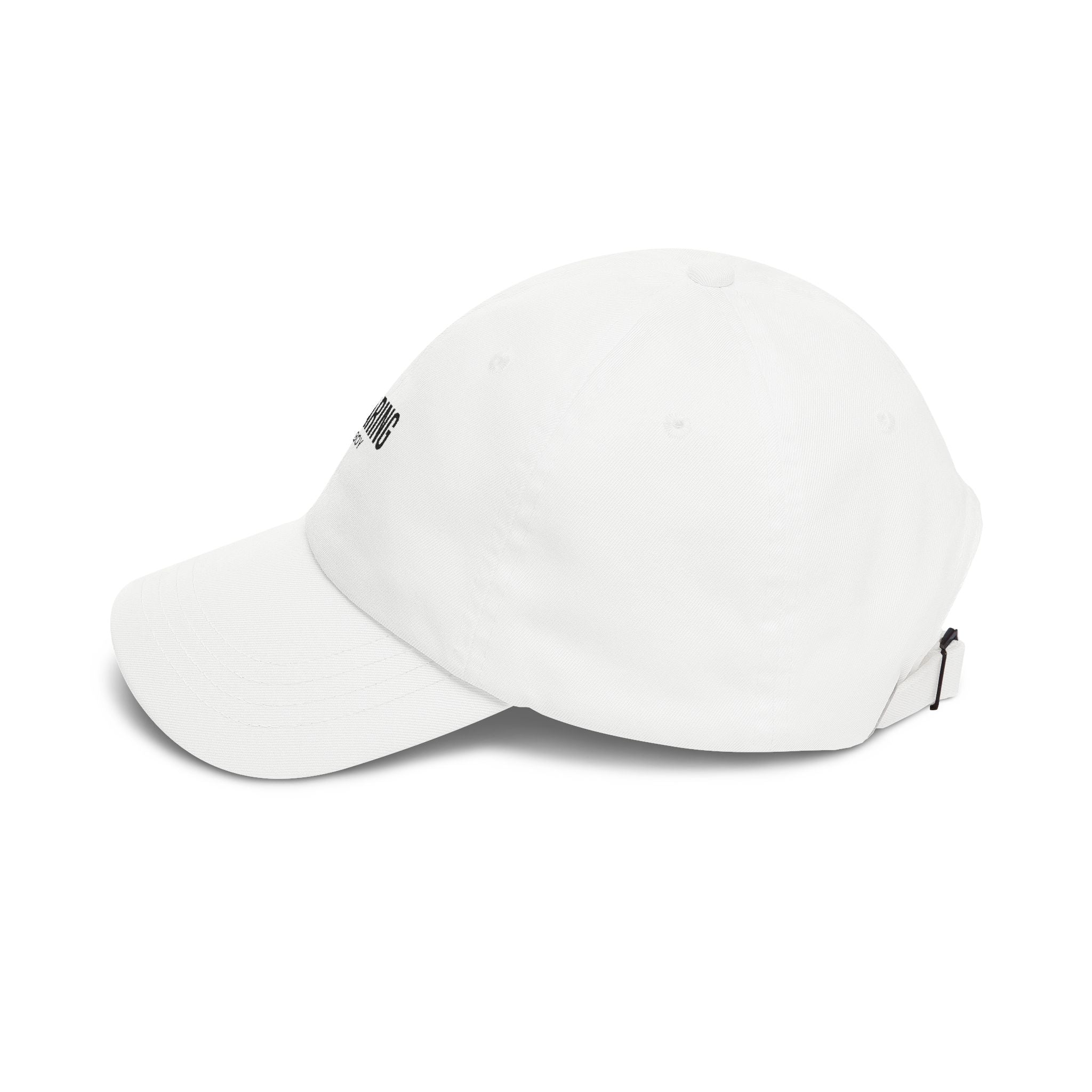 Roaring Boy Embroidered Dad Cap – Minimal White Baseball Hat